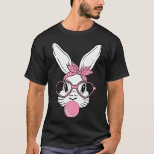 Camiseta Gafas de corazón confitadas Bubblegum para mujeres