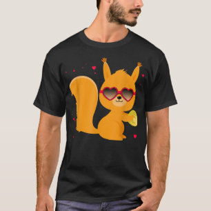 Camiseta Gafas de Corazón de Ardilla Día de San Valentín Ar