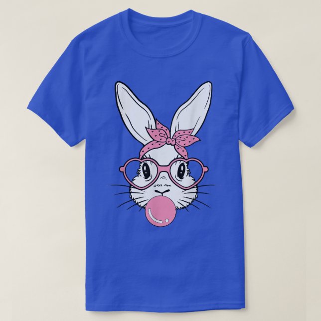 Camiseta Gafas de corazón de conejito lindo Bubblegum para  (Diseño del anverso)