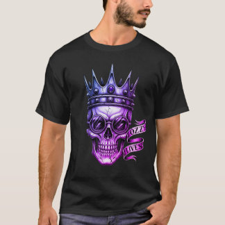 Camiseta Gafas de cráneo vive corona de motociclista tatuaj