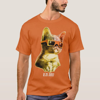 Camiseta Gafas de eclipse solar de gato 2017