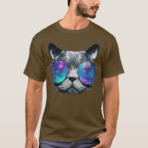 Camiseta Gafas de espacio de gato Astronauta Meme de gatos