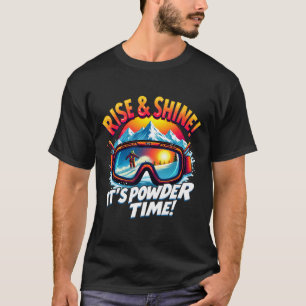 Camiseta Gafas de esquí Es hora del polvo Esquí Montaña Ris
