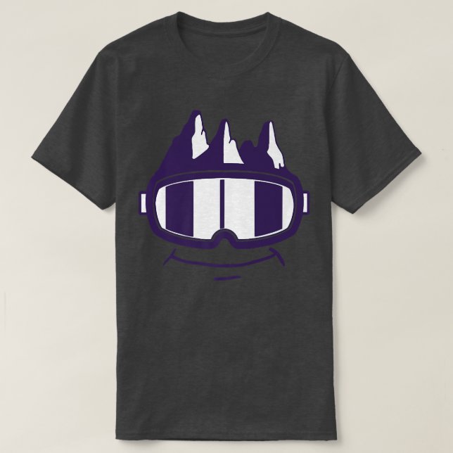 Camiseta Gafas de esquí montañas nieve deportes de invierno (Diseño del anverso)