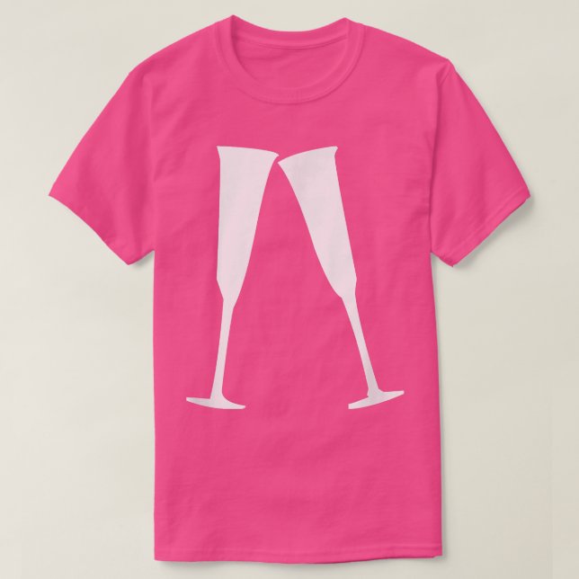 Camiseta Gafas de flauta de champagne (Diseño del anverso)