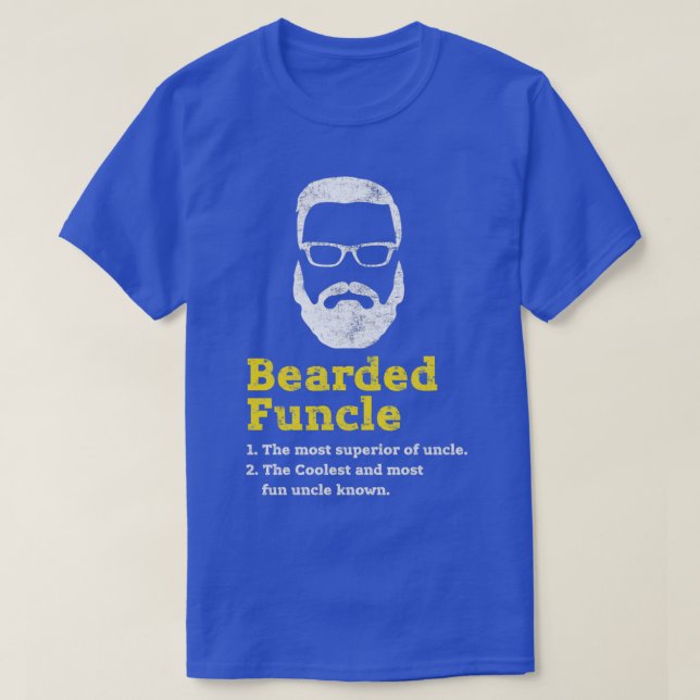 Camiseta Gafas De Funcle Inafeitadas Con Cabeza Difícil G (Diseño del anverso)