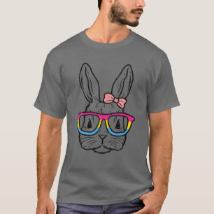 Camiseta Gafas de la cara de conejo animal Bandera Pansexua