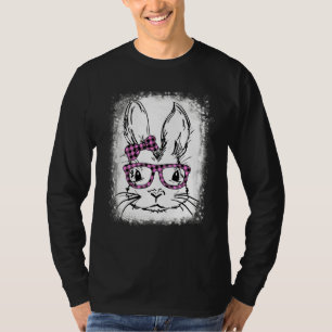 Camiseta Gafas de leche de búfalo rosado de lija de conejo