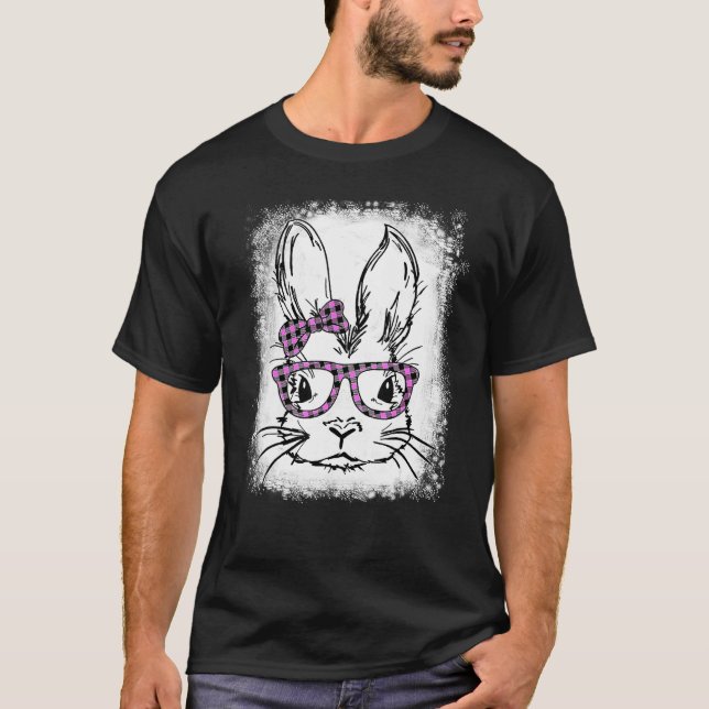 Camiseta Gafas de leche de búfalo rosado de lija de conejo  (Anverso)