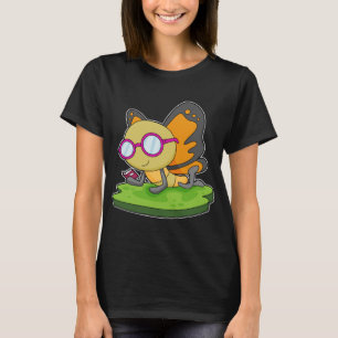 Camiseta Gafas de libro de mariposa