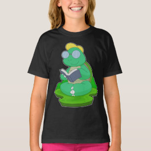 Camiseta Gafas de libro de nerds de tortuga