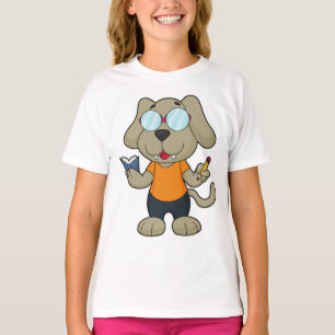 Camiseta Gafas de libros de Dog Nerd