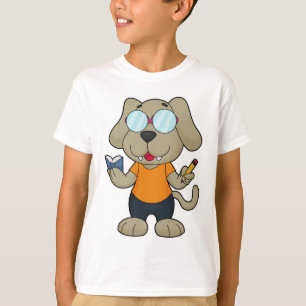 Camiseta Gafas de libros de Dog Nerd