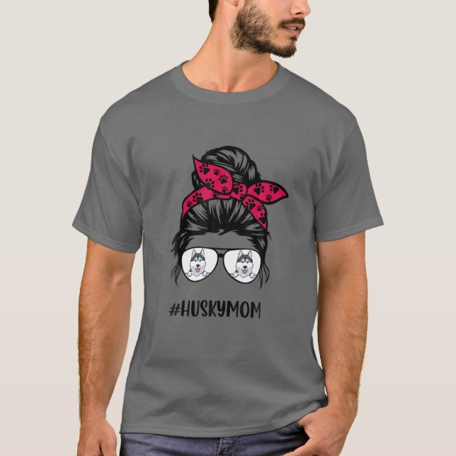 Camiseta Gafas de pelo de posavasos, mamá de perro, perrito (Anverso)