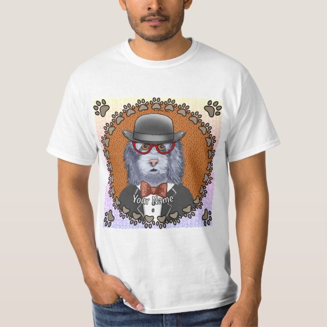 Camiseta Gafas de perro ovino (Anverso)
