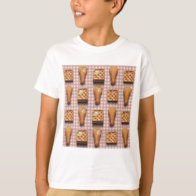 Camiseta gafas de pollo de gingham (Anverso)