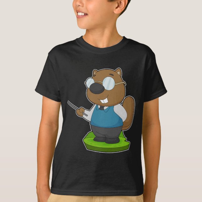 Camiseta Gafas de profesores de castor (Anverso)