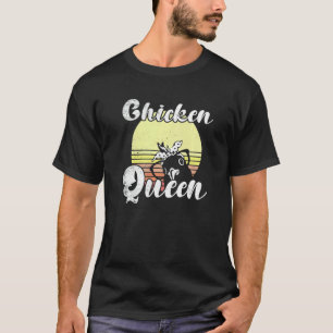 Camiseta Gafas de Queen Chicken puesta de sol retro Cheeky