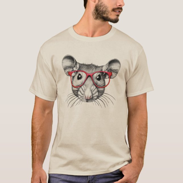 Camiseta Gafas de ratón, amantes del ratón (Anverso)