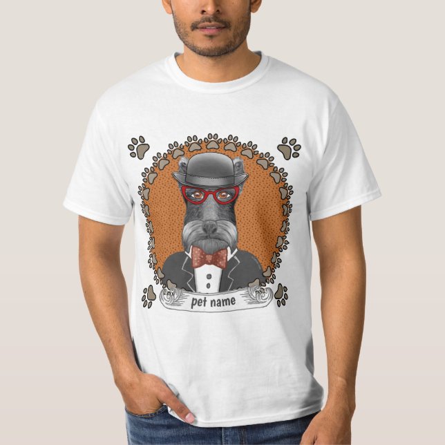 Camiseta Gafas de Schnauzer anciano (Anverso)