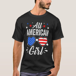 Camiseta Gafas de sol 4 de julio Todos los Chicas estadouni