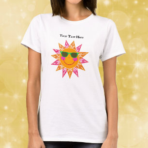 Camiseta Gafas de sol abstractas de rayos rosados del sol s