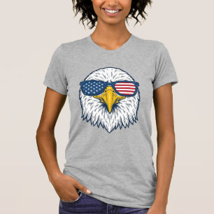 Camiseta Gafas de sol águila patriótica diseño vectorial vi