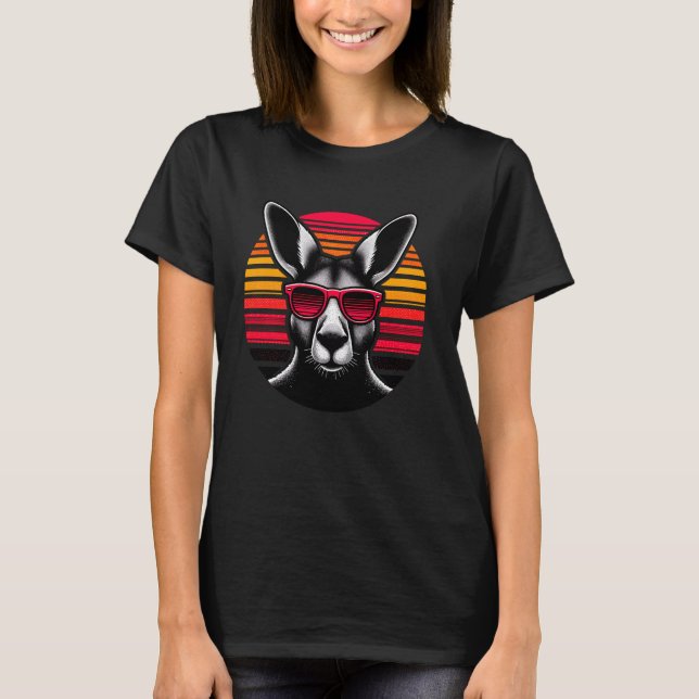 Camiseta Gafas de sol animales de la época del sol Kangaroo (Anverso)