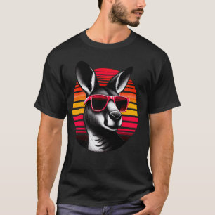 Camiseta Gafas de sol animales de la época del sol Kangaroo