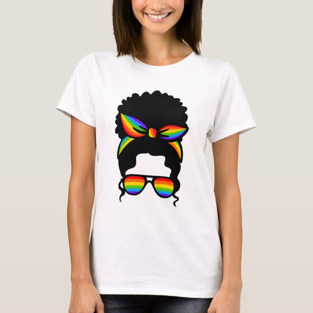 Camiseta Gafas de sol arcoiris Orgullo LGBT (Anverso)