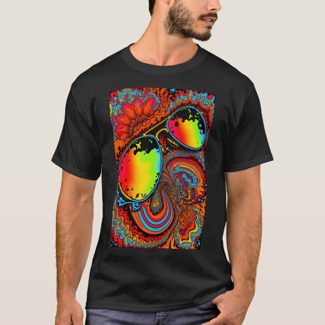 Camiseta Gafas de sol aviador de los años 1970 (Anverso)