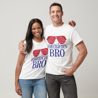 Camiseta Gafas de sol Aviador Patriótico Hermano Americano