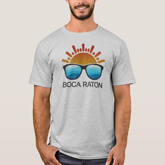 Camiseta Gafas de sol Boca Raton Florida (Anverso)
