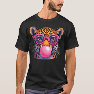 Camiseta Gafas de sol Burbuja Gato Jaguar Guepardo Leopardo