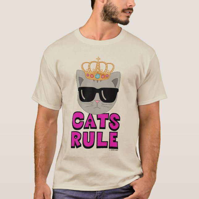 Camiseta Gafas de sol CATS RULE Gato (Anverso)