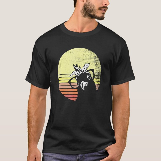 Camiseta Gafas de sol Cheeky Chicken Retro Sunset (Anverso)