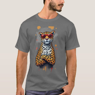 Camiseta Gafas de sol Cheetah Animal T-Shirt