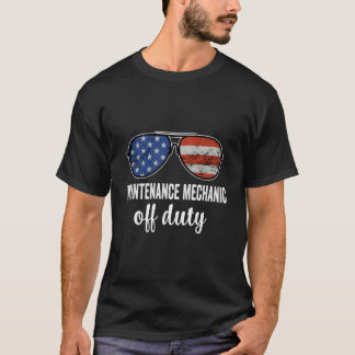 Camiseta Gafas de sol con bandera americana para mecánico d