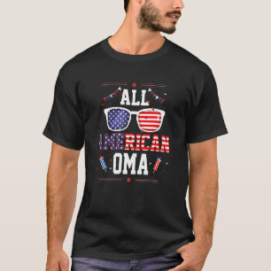 Camiseta Gafas de sol con bandera estadounidense de Oma tot