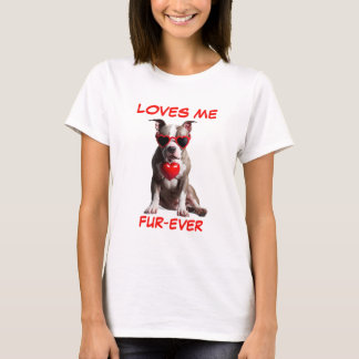 Camiseta Gafas de sol con forma de corazón de pitbull Pit B