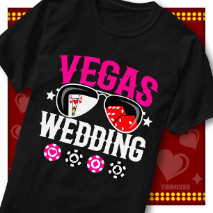 Camiseta Gafas de sol con tema de casino y boda de Las Vega
