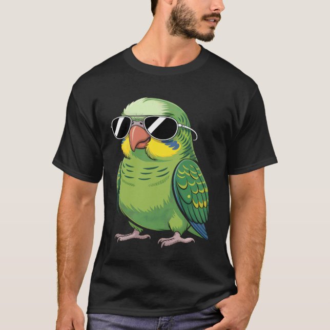 Camiseta Gafas de sol Cool Budgie (Anverso)