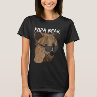 Camiseta Gafas de sol Cool Papa Bear Día del Padre