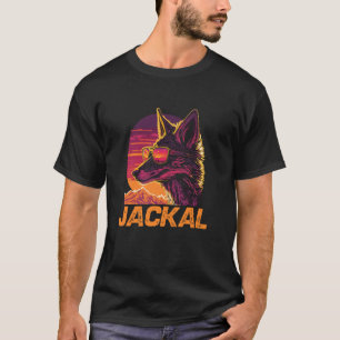 Camiseta Gafas de sol Cool Retro Sunset Jackal