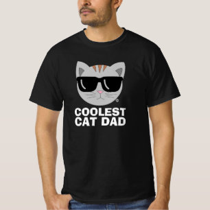 Camiseta Gafas de sol COOLEST CAT DAD gato