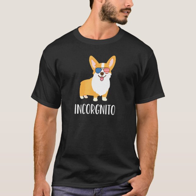 Camiseta Gafas de sol Corgi Incorgnito (Anverso)