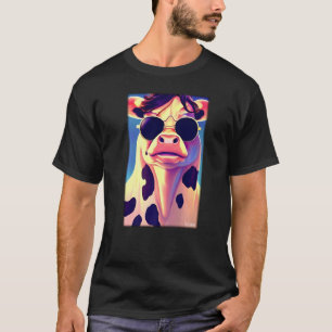 Camiseta Gafas de sol Cow Bulle Animal Mundo Cabeza de vaca