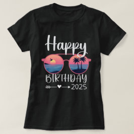 Camiseta Gafas de sol cruzadas de cumpleaños para familias