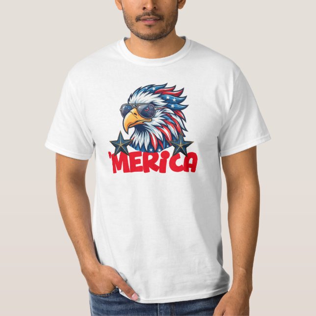Camiseta Gafas de sol de águila calva 'Merica (Anverso)