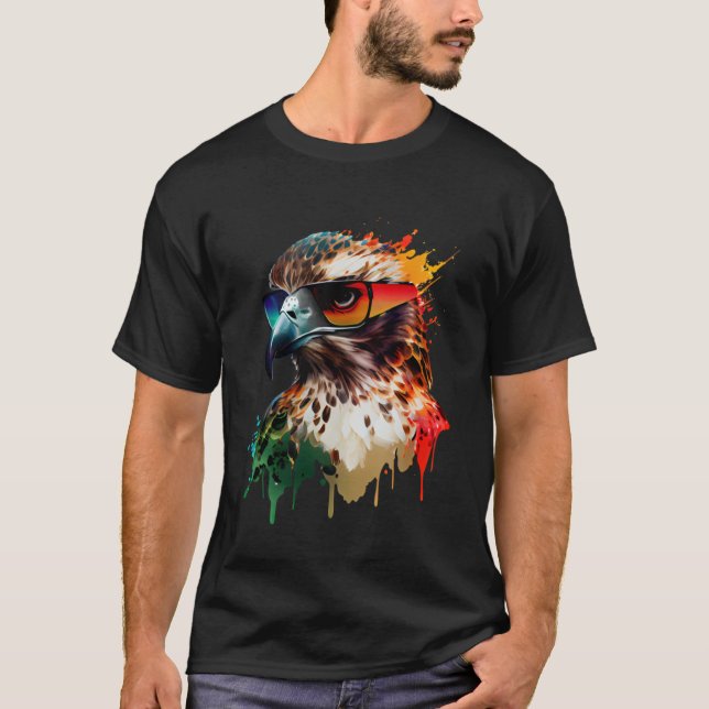 Camiseta gafas de sol de águila vacaciones sol naturaleza v (Anverso)